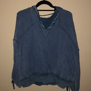 Long Sleeve Lace Up Hoodie